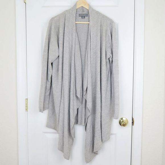 Barefoot Dreams Sweaters - Barefoot Dreams Calypso Wrap Cardigan Light Gray